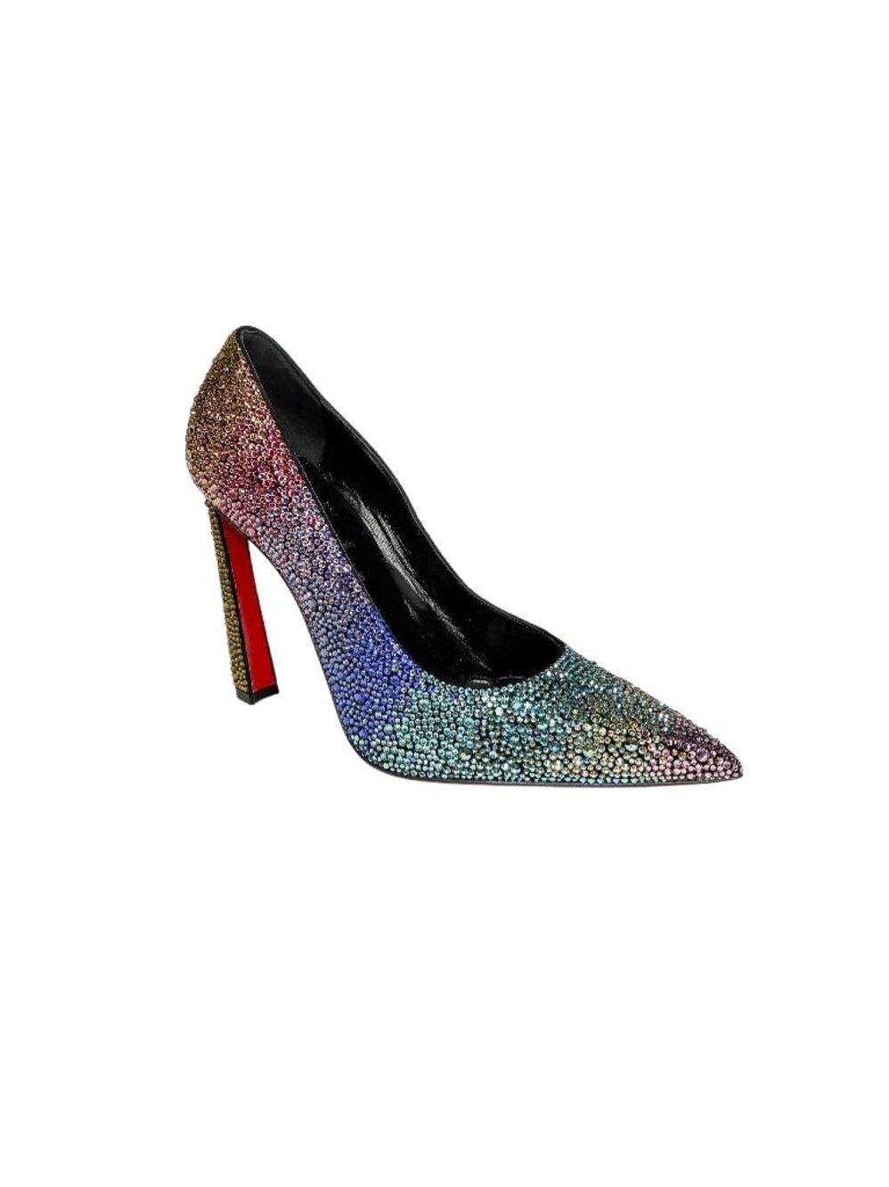 Christian Louboutin Condora Strass Rainbow Crystal 100 Pumps EU 37 High Heels